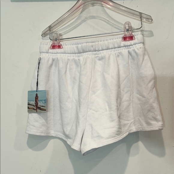 Sandy beach Swimwear Women's White Casual Cotton Shorts small new - Picture 4 of 6